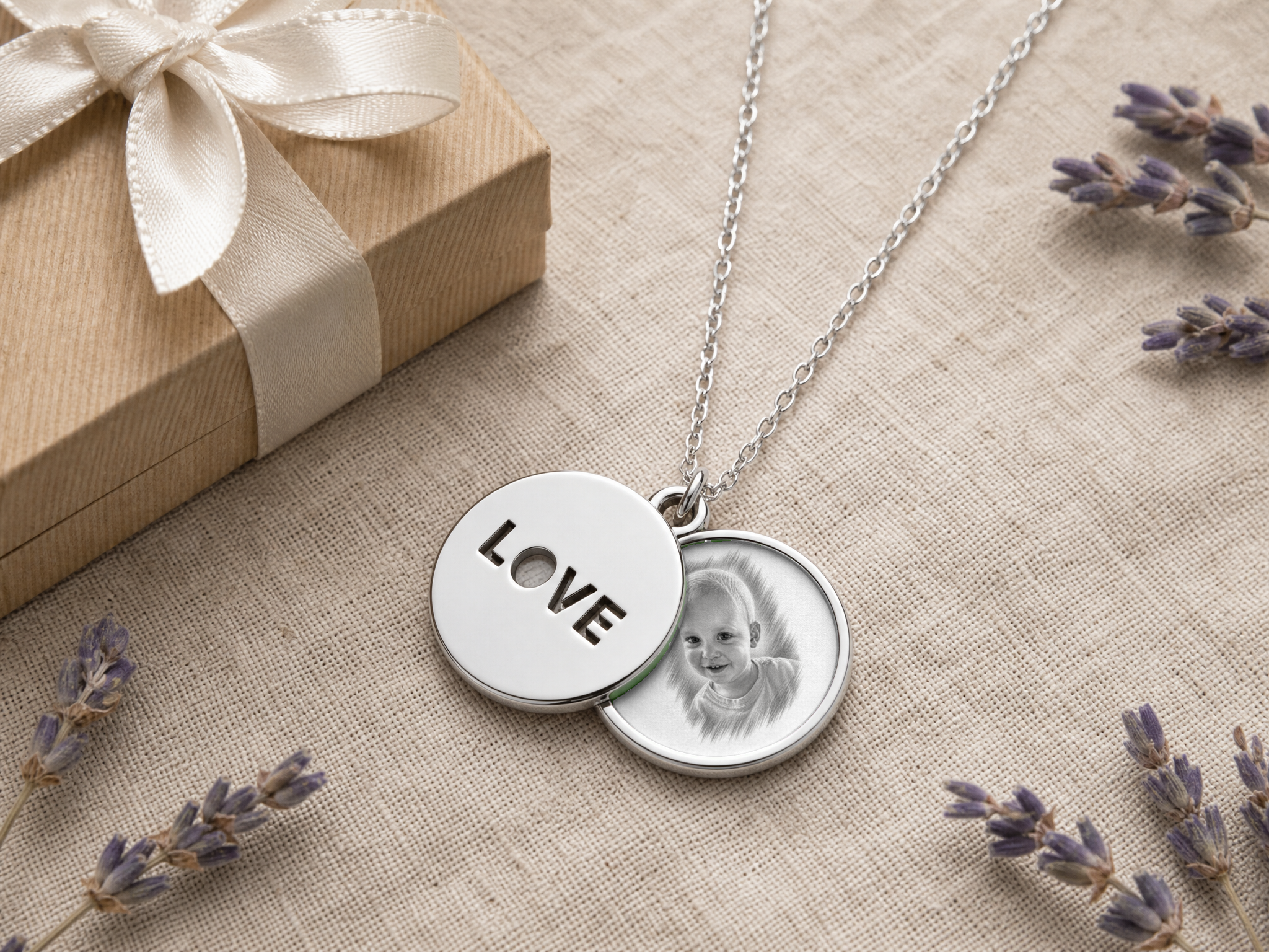 LOVE Pencil Sketch Necklace